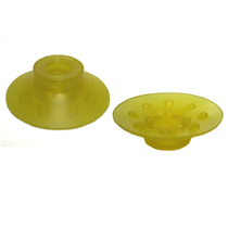 Flat suction cup with supporting pimples